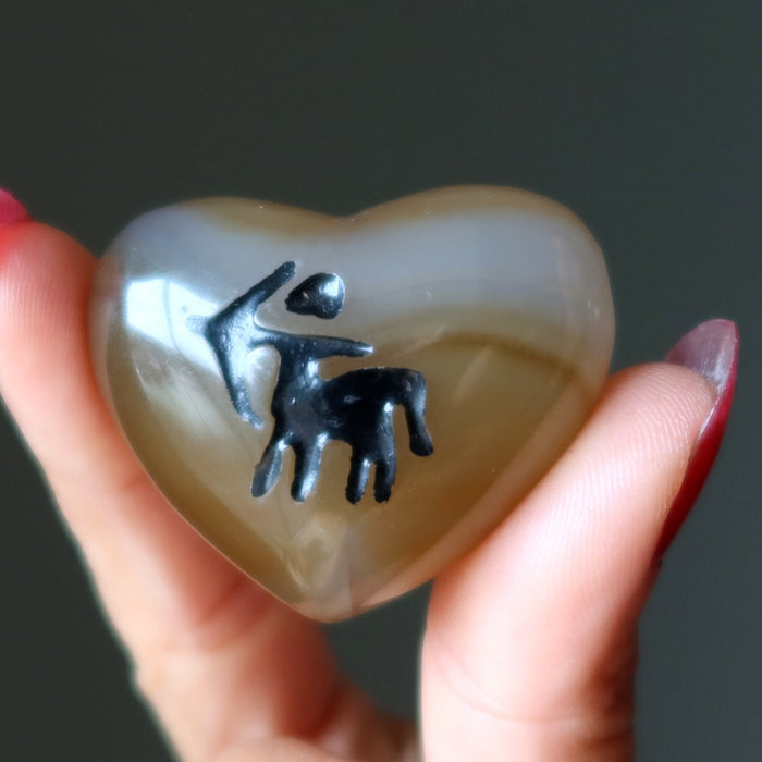 sagittarius archer carnelian heart