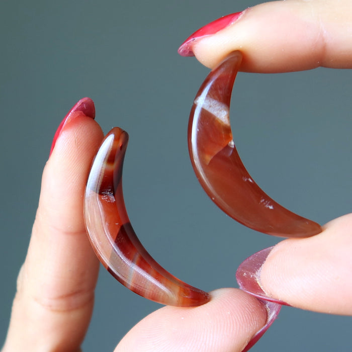 carnelian moon stones