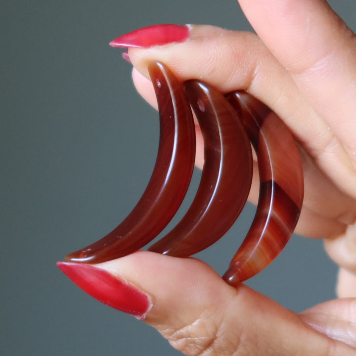 carnelian moon stones