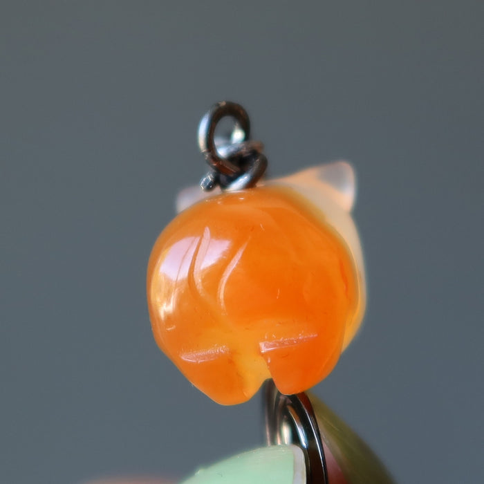 carnelian pig pendant
