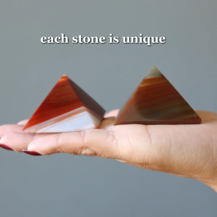 Carnelian Pyramid Orange Red Passion Stone