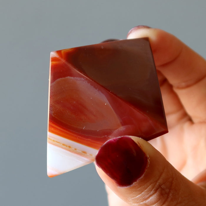 Carnelian Pyramid Orange Red Passion Stone