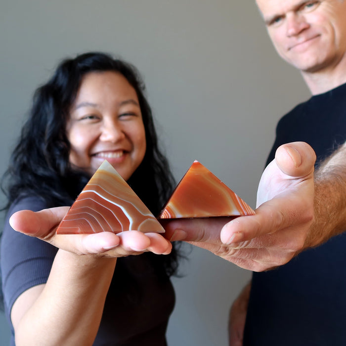 Carnelian Pyramid Orange Red Passion Stone