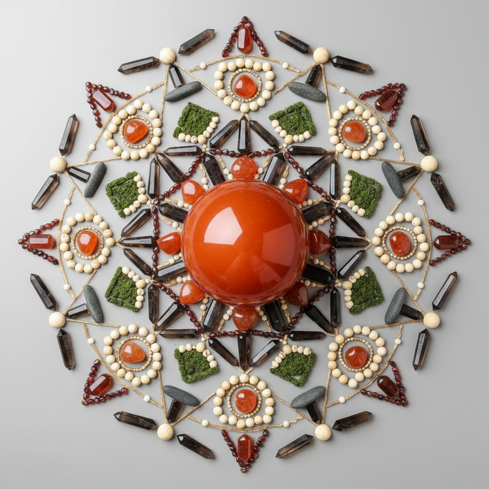 Carnelian Tumbled Stone Orange Energy Flow Crystal