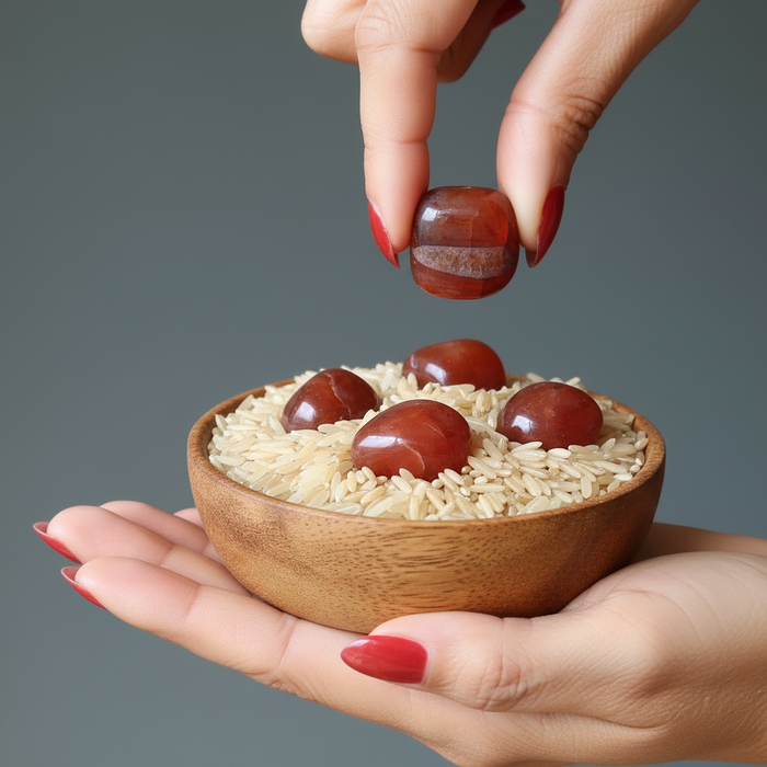 Carnelian Tumbled Stone Orange Energy Flow Crystal