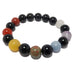 chakra bracelet with rainbow obsidian