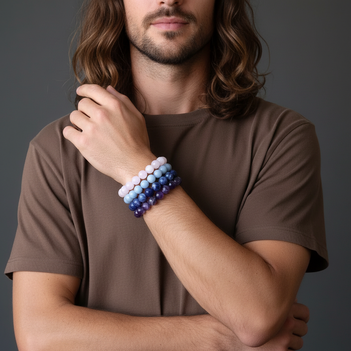 Chakra Bracelet Set 7 Rainbow Luxury Crystals