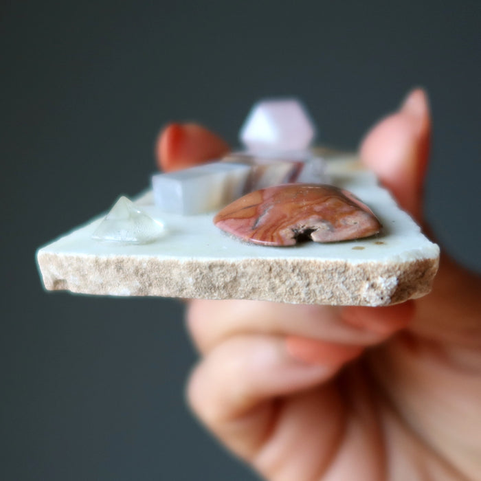 Chakra Plate Soul Energizer Stones for Crystal Healing Layout