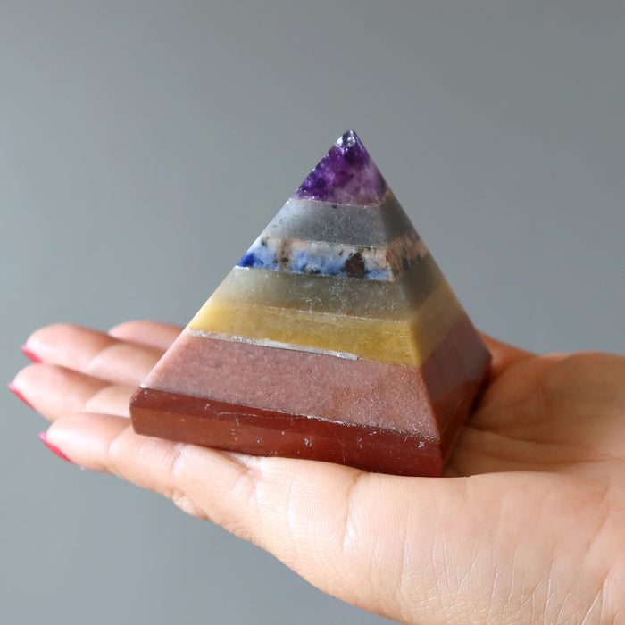 Chakra Pyramid 7 Layer Rainbow Wounded Warrior