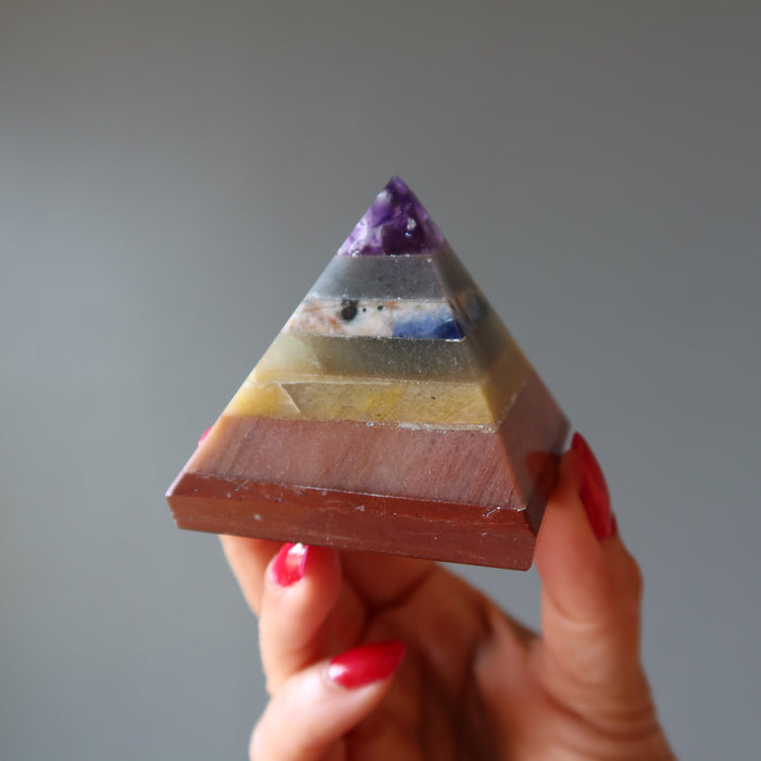 Chakra Pyramid 7 Layer Rainbow Wounded Warrior