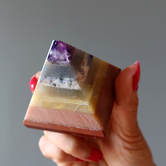 Chakra Pyramid 7 Layer Rainbow Wounded Warrior