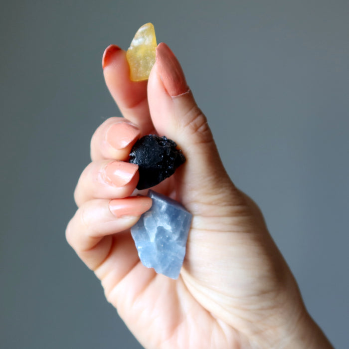 Chakra Set Zodiac Grid Crystals 12 Animal Plate & 7 Healing Stones