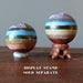 layered chakra spheres on display stands