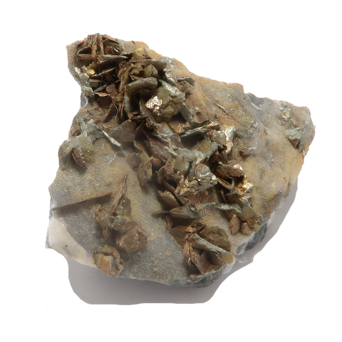 Chalcopyrite Cluster High-Powered Stone Golden Luster
