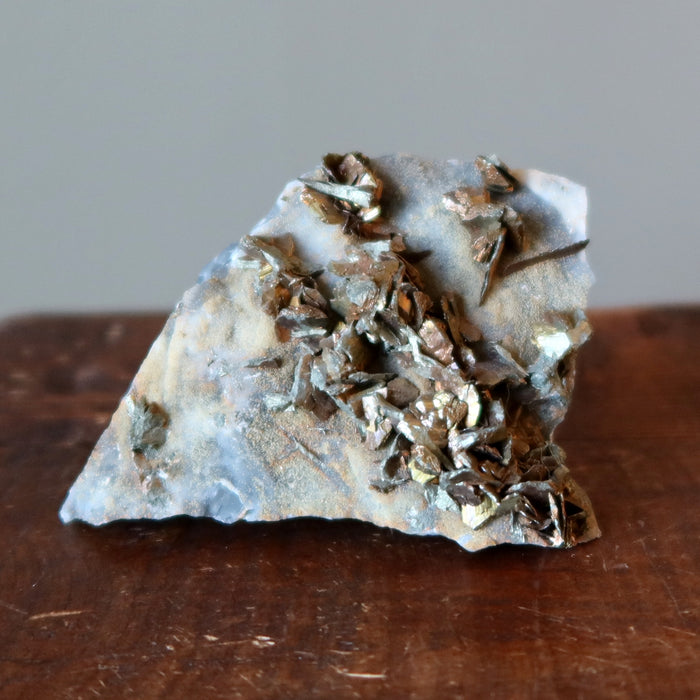 Chalcopyrite Cluster High-Powered Stone Golden Luster