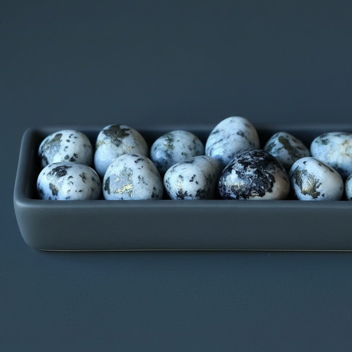 Chalcopyrite Tumbled Stone Pyrite Snow Quartz