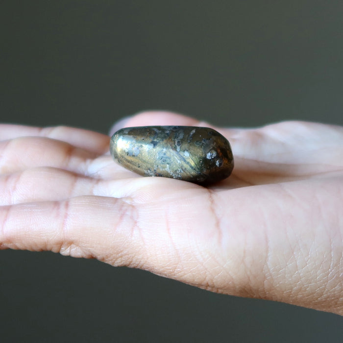 chalcopyrite tumbled stone