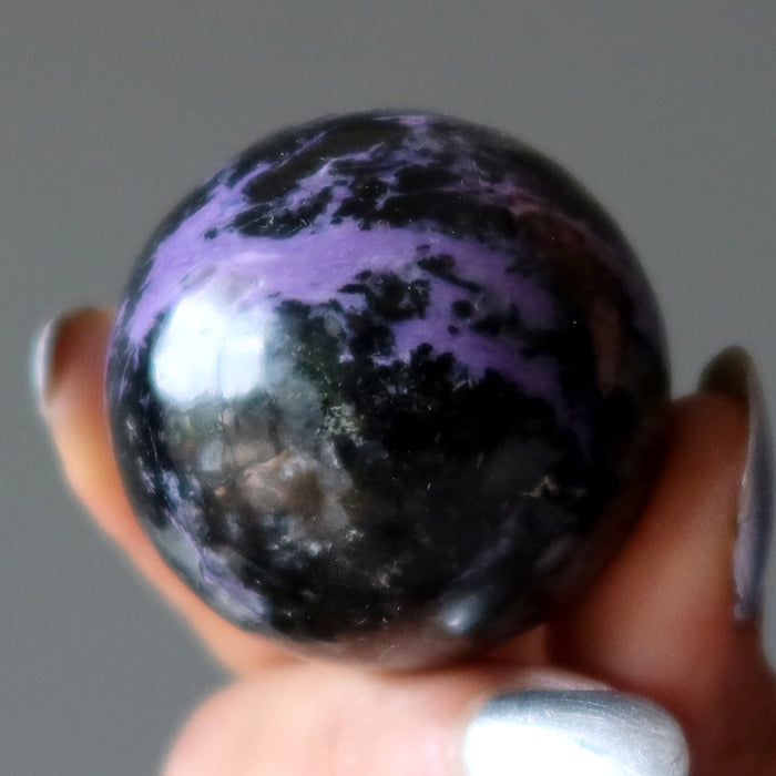 Charoite Sphere Purple Black Chariot Crystal Ball
