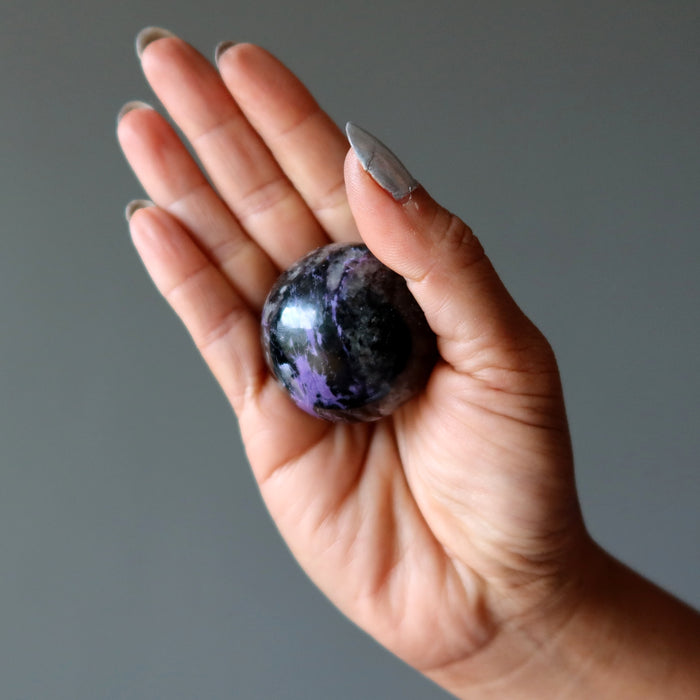 Charoite Sphere Purple Black Chariot Crystal Ball