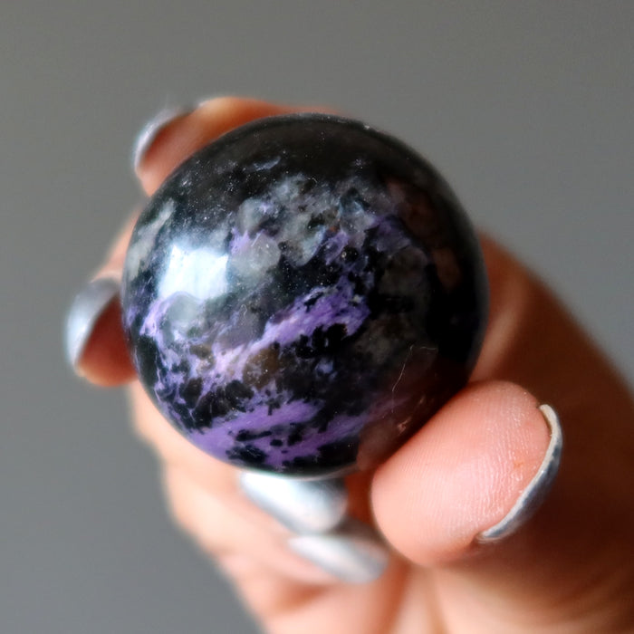 Charoite Sphere Purple Black Chariot Crystal Ball