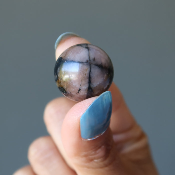 Chiastolite Sphere Christ Holy Cross Crystal Ball