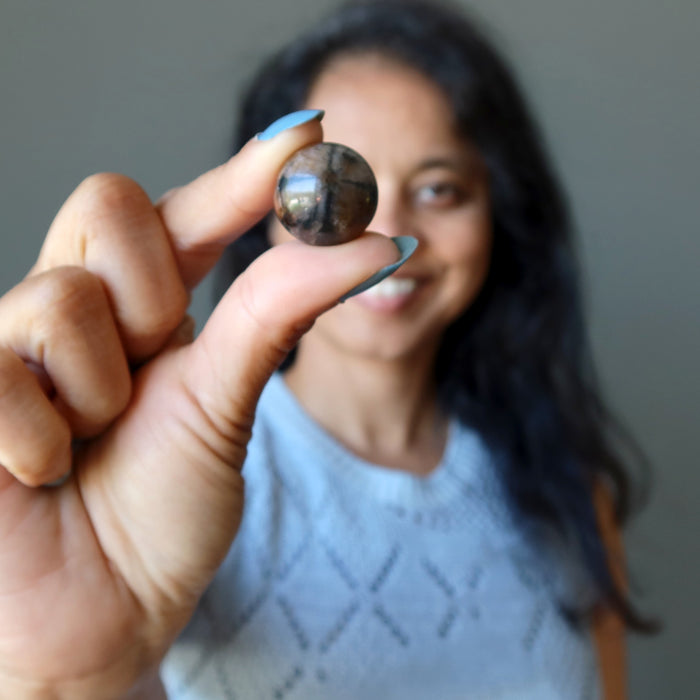 Chiastolite Sphere Christ Holy Cross Crystal Ball