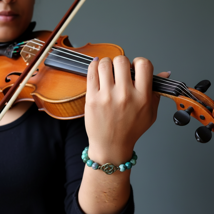 Chrysocolla Bracelet Celtic Cross Connection