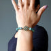 chrysocolla celtic cross bracelet