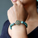 chrysocolla celtic cross bracelet