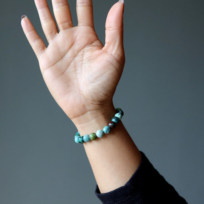 chrysocolla celtic cross bracelet