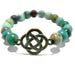 chrysocolla celtic cross bracelet