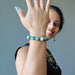 chrysocolla and malachite bracelet on hand