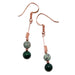 chrysocolla malachite copper earrings