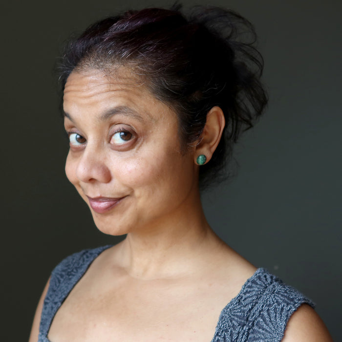 chrysocolla stud earrings