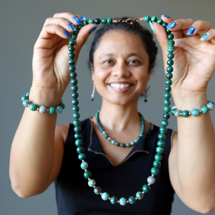 chrysocolla malachite necklace
