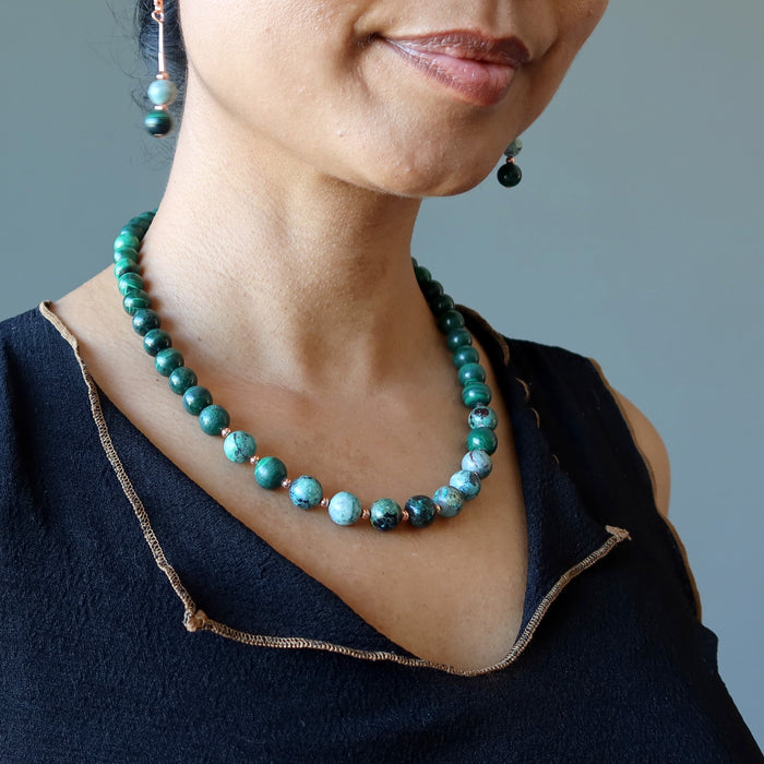 chrysocolla malachite necklace