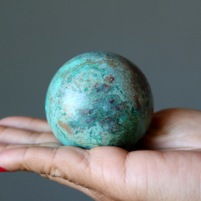 Chrysocolla Sphere Earth Connection Blue Green Crystal Ball