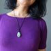 chrysoprase leather necklace