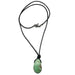 chrysoprase leather necklace