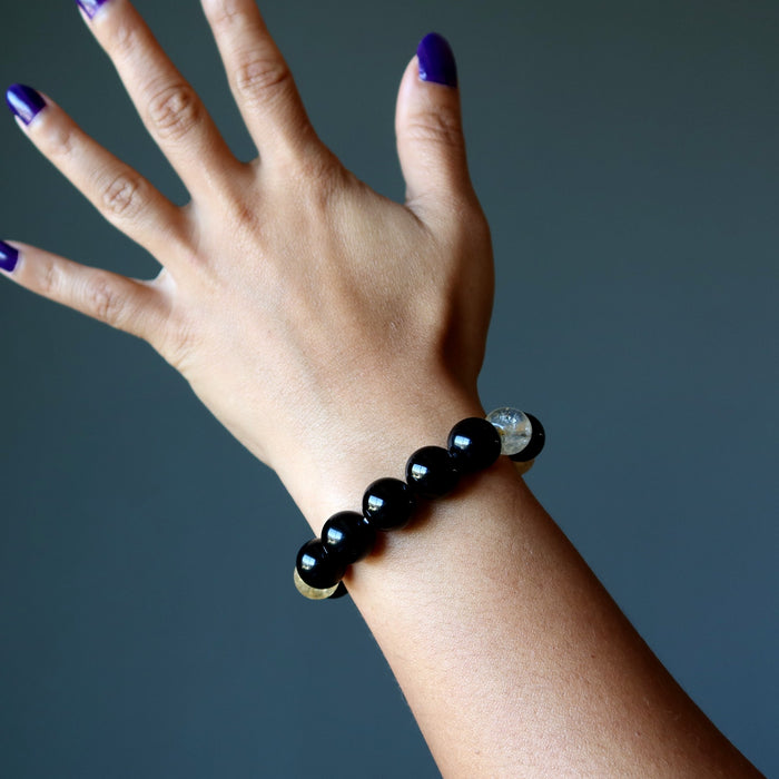 citrine rainbow obsidian bracelet