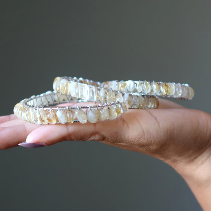 3 citrine cuff bracelets