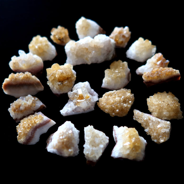 Citrine Cluster Bundle of 21 Yellow Cabochon Crystals