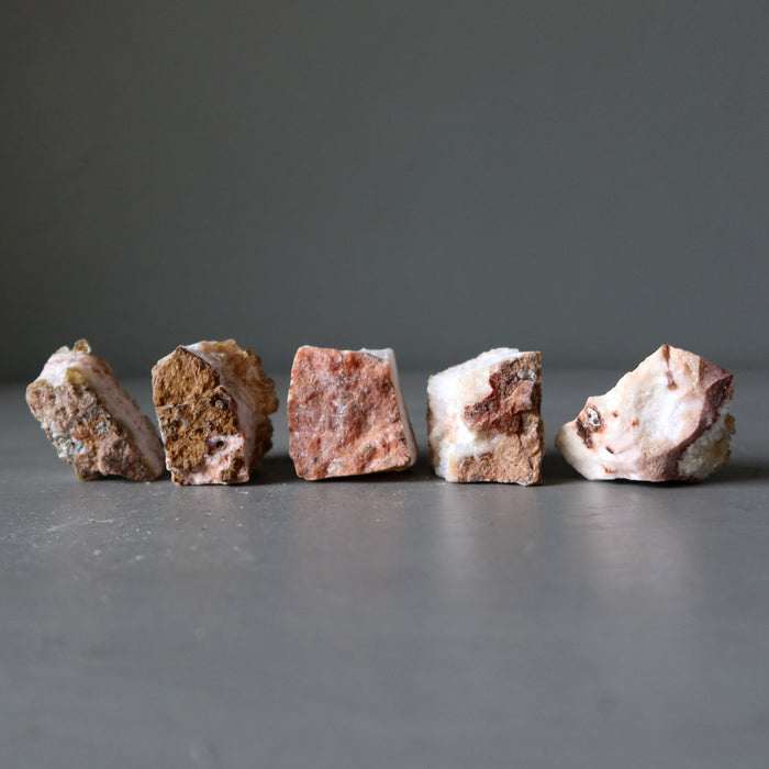 Citrine Cluster Bundle of 5 Yellow Sparkle Prosperity Crystals