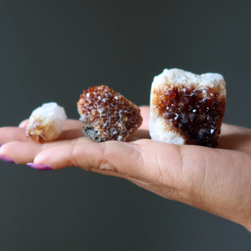 dark citrine clusters