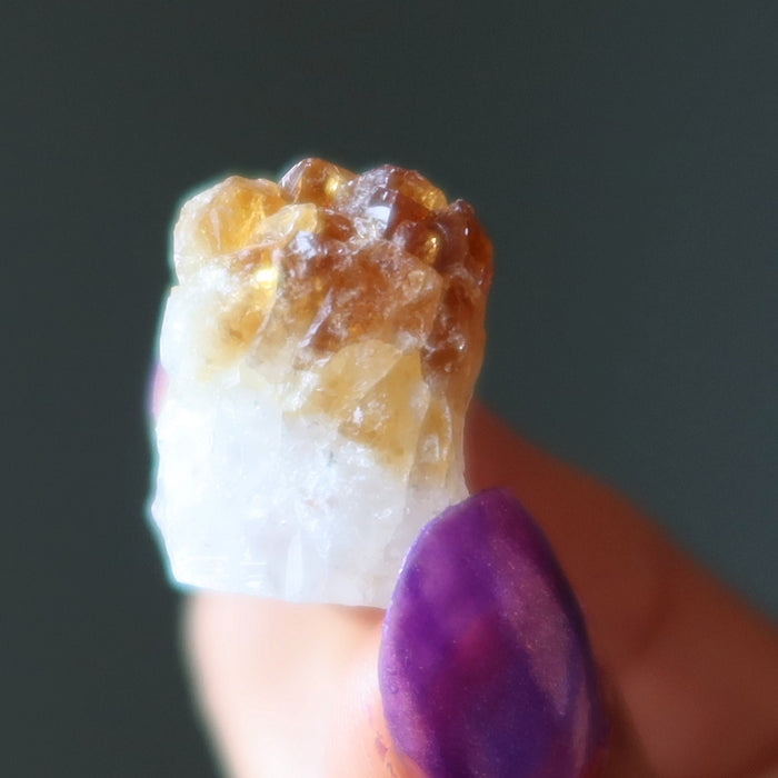 dark citrine cluster