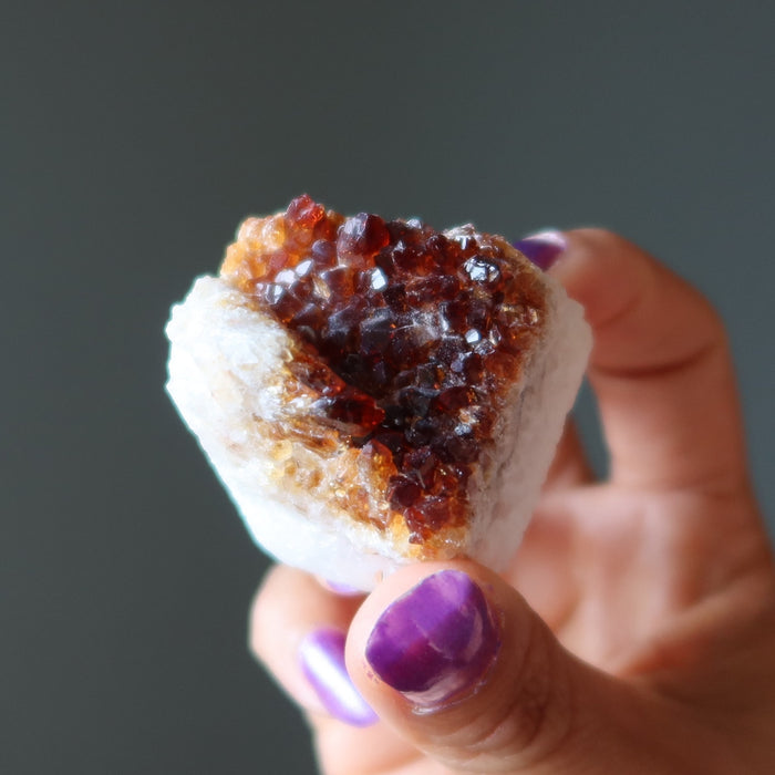 dark citrine cluster