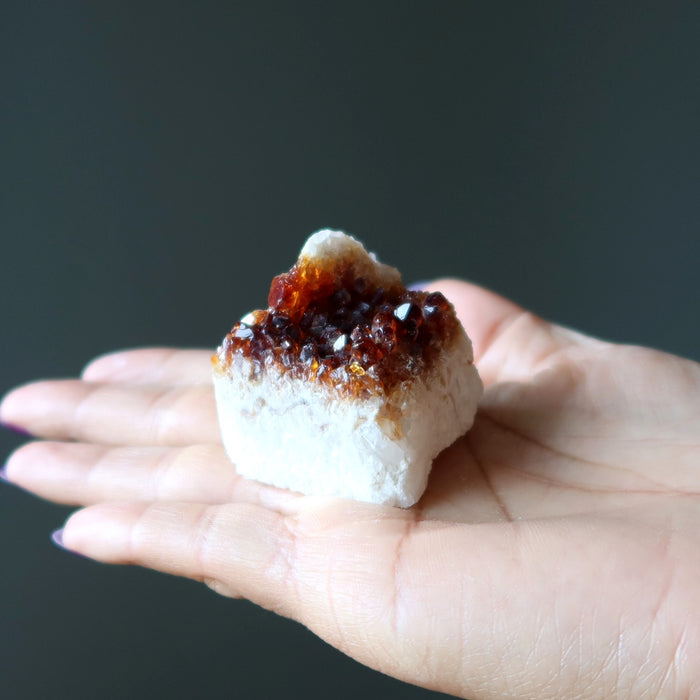 dark citrine cluster