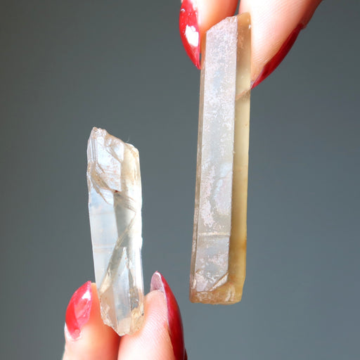 raw untreated citrine crystals