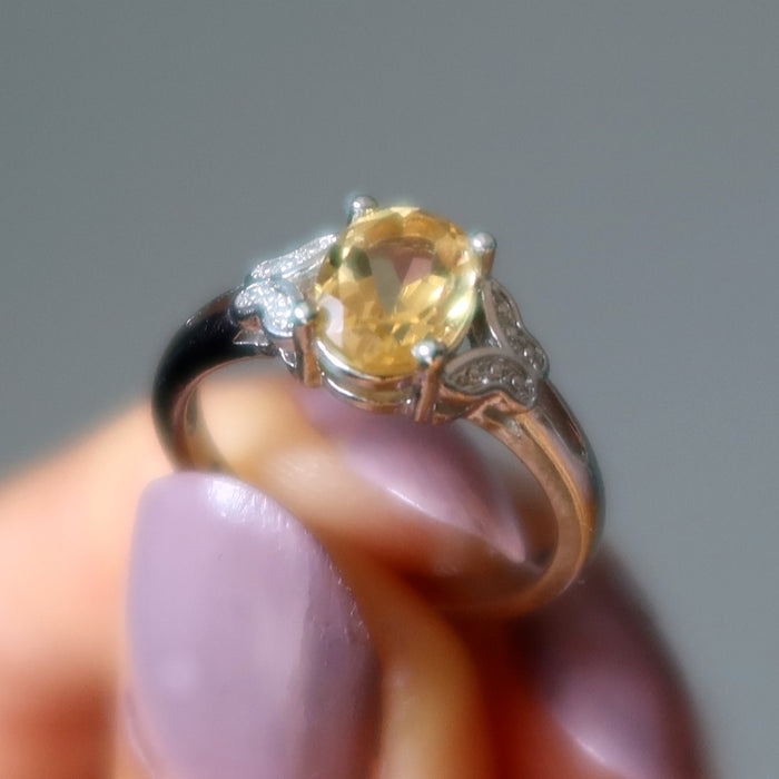 faceted citrine ring