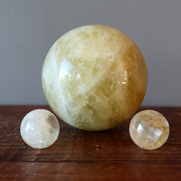 Citrine Sphere Rolling Abundance Crystal Ball